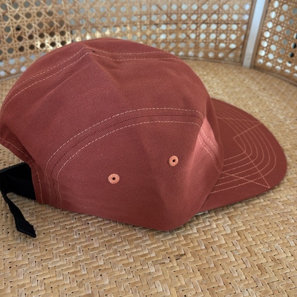 NWT Huf Hat Overdyed Volley Orange 5-Panel With Buckle Adjustable Back OS - Picture 5 of 10